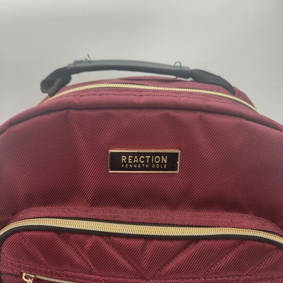 Kenneth Cole Reaction Back Pack Burgundy 15"x11"x7" Outer & Inner Pockets - Picture 3 of 16